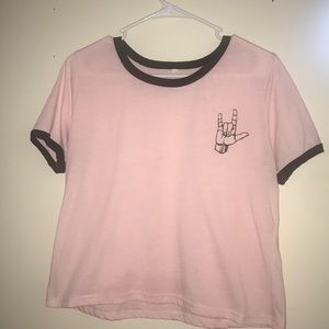 pink T-shirt